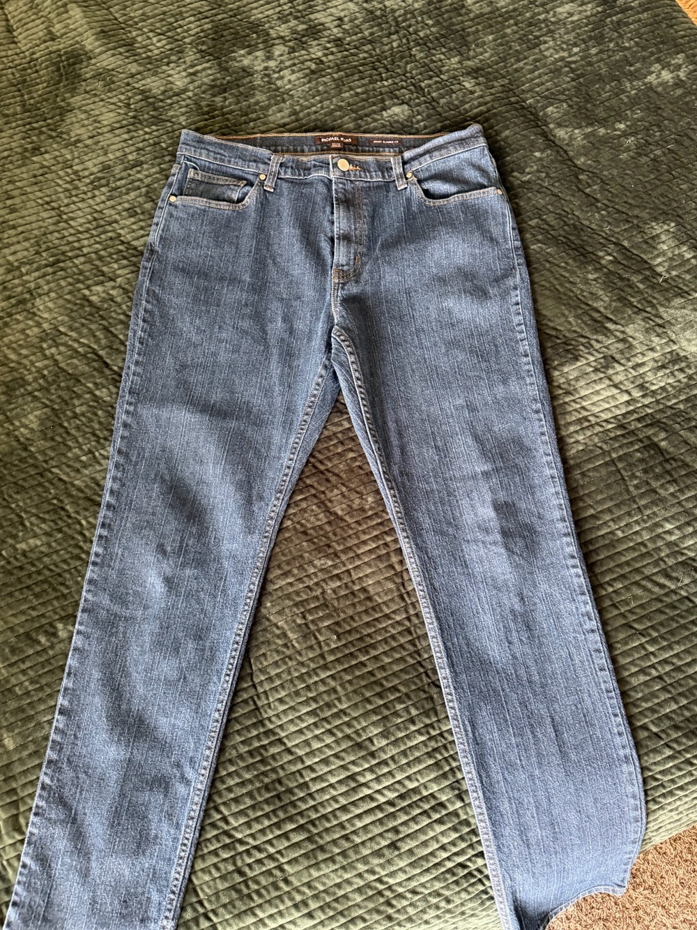 Michael Kors Men's Straight Leg Denim Jeans - Medium Blue-Grant Classic 34x30